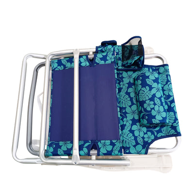 Bliss Hammocks Folding Beach Chair, Backpack Recliner with Towel Rack (Open Box) - VMInnovations