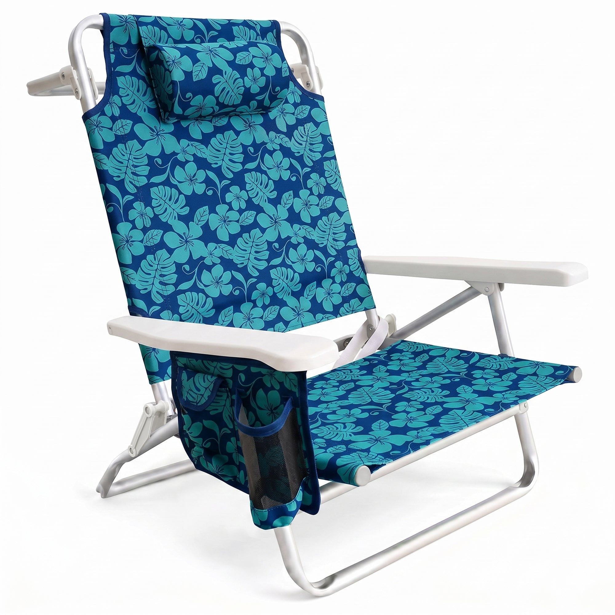 Bliss Hammocks Folding Beach Chair, Backpack Recliner with Towel Rack (Open Box) - VMInnovations
