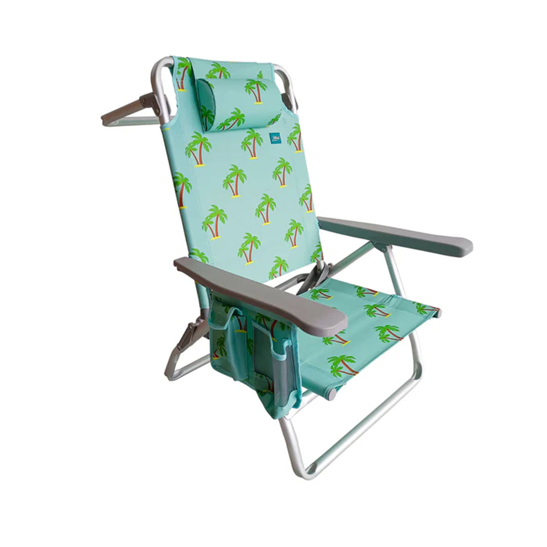 Bliss Hammocks Folding Beach Chair, Backpack Recliner with Towel Rack (Open Box) - VMInnovations