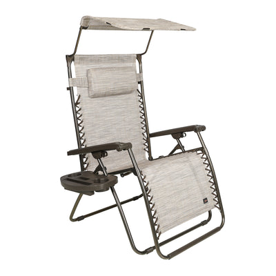 Bliss Hammocks 30" Wide XL Zero Gravity Outdoor Lounge Chair w/ Canopy(Open Box)