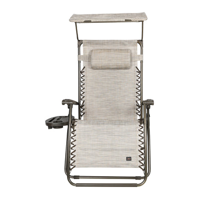 Bliss Hammocks 30" Wide XL Zero Gravity Outdoor Lounge Chair w/ Canopy(Open Box)
