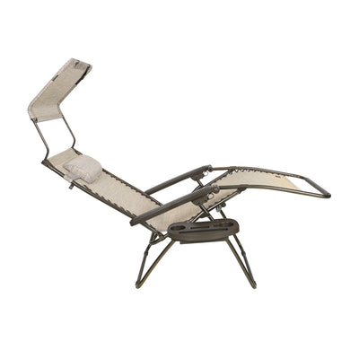 Bliss Hammocks 30" Wide XL Zero Gravity Outdoor Lounge Chair w/ Canopy(Open Box)