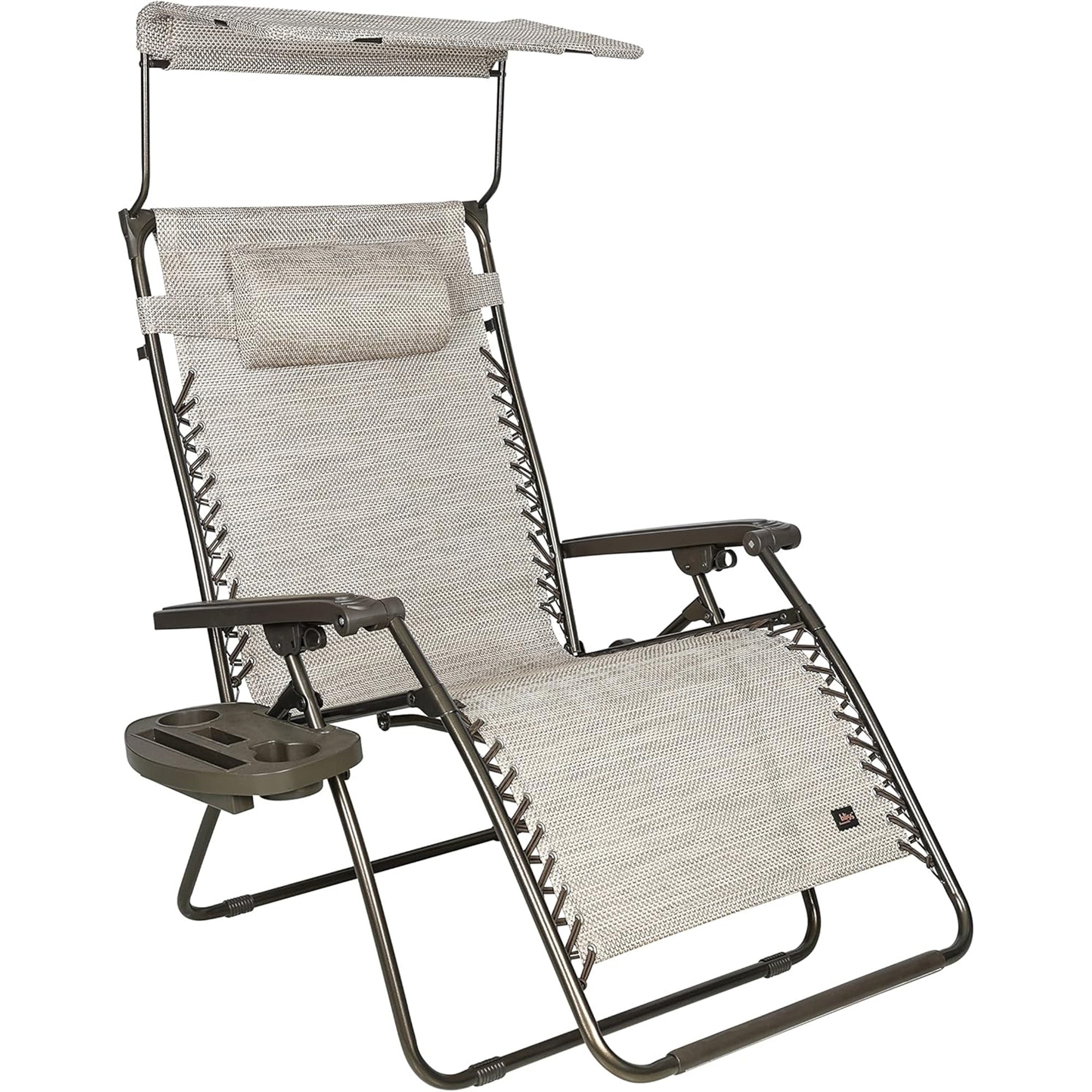 Bliss Hammocks 33" Wide XXL Zero Gravity Outdoor Lounge Chair w/Canopy(Open Box)