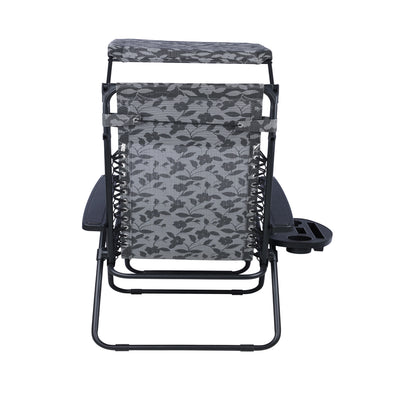 Bliss Hammocks 2 Pack 33" Wide XXL Zero Gravity Outdoor Lounge Chair with Canopy