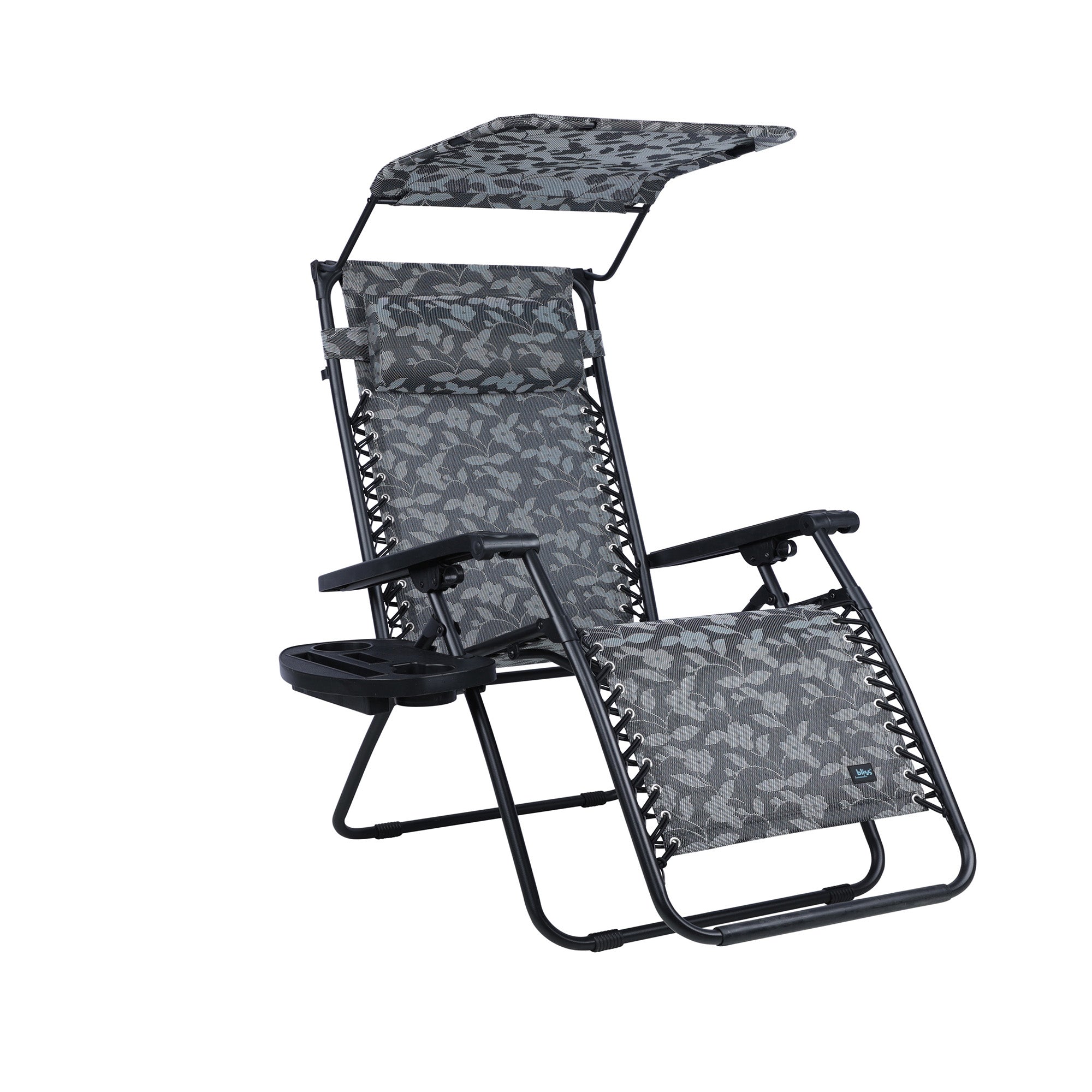 Bliss Hammocks 2 Pack 33" Wide XXL Zero Gravity Outdoor Lounge Chair with Canopy