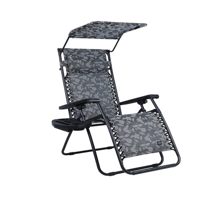 Bliss Hammocks 2 Pack 33" Wide XXL Zero Gravity Outdoor Lounge Chair with Canopy