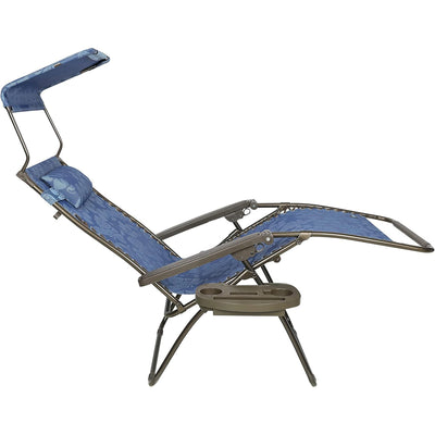Bliss Hammocks 30" Wide XL Zero Gravity Outdoor Lounge Chair w/ Canopy(Open Box)