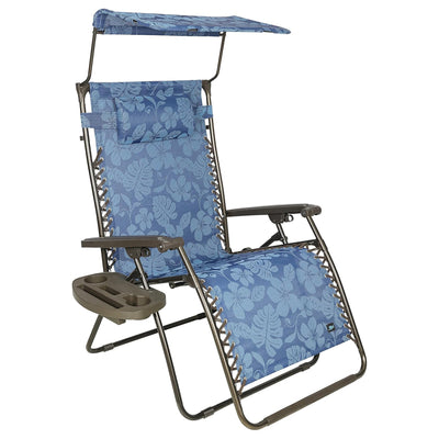 Bliss Hammocks 33"Wide XXL Zero Gravity Outdoor Lounge Chair W Canopy (Open Box)