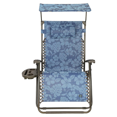 Bliss Hammocks 2 Pack 33" Wide XXL Zero Gravity Outdoor Lounge Chair with Canopy