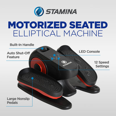 Stamina Motorized Elliptical Compact Seated Fitness Exerciser (Open Box)