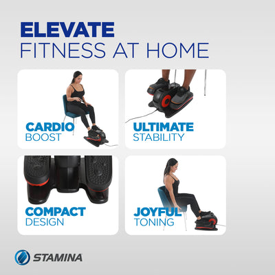 Stamina Motorized Elliptical Compact Seated Fitness Exerciser (Open Box)