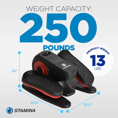 Stamina Motorized Elliptical Compact Seated Fitness Exerciser (Open Box)
