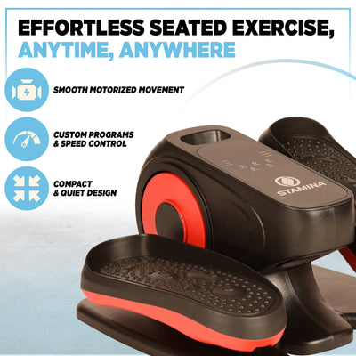 Stamina Motorized Elliptical Compact Seated Fitness Exerciser (Open Box)