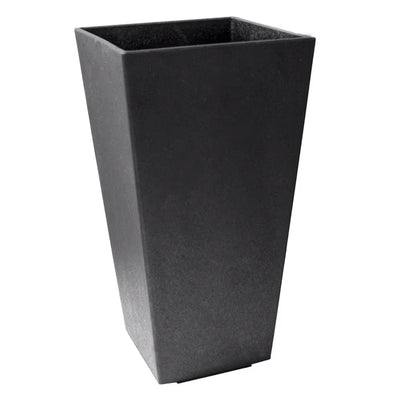 Tierra Verde 2pk Indoor Outdoor 20 Inch Self Watering Planters, Black (Open Box)