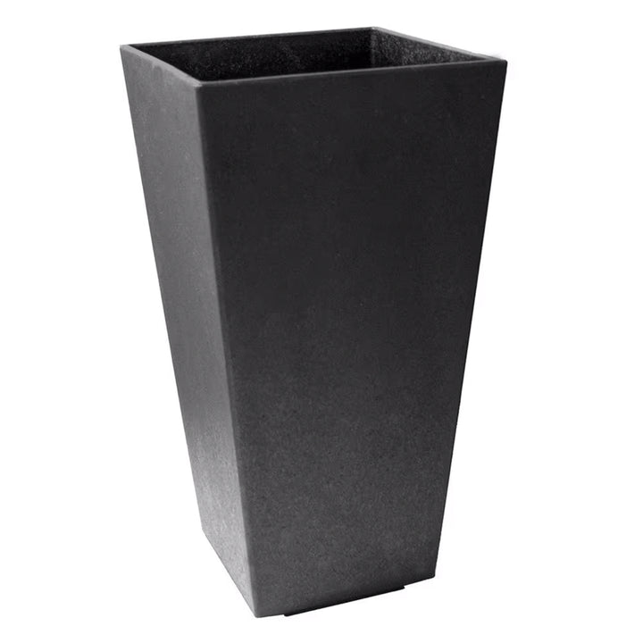 Tierra Verde 2pk Indoor Outdoor 20 Inch Self Watering Planters, Black (Open Box)