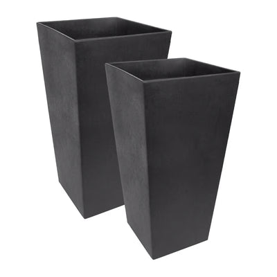 Tierra 2pk Indoor Outdoor 28 Inch Self Watering Planters, Sonata (Open Box)
