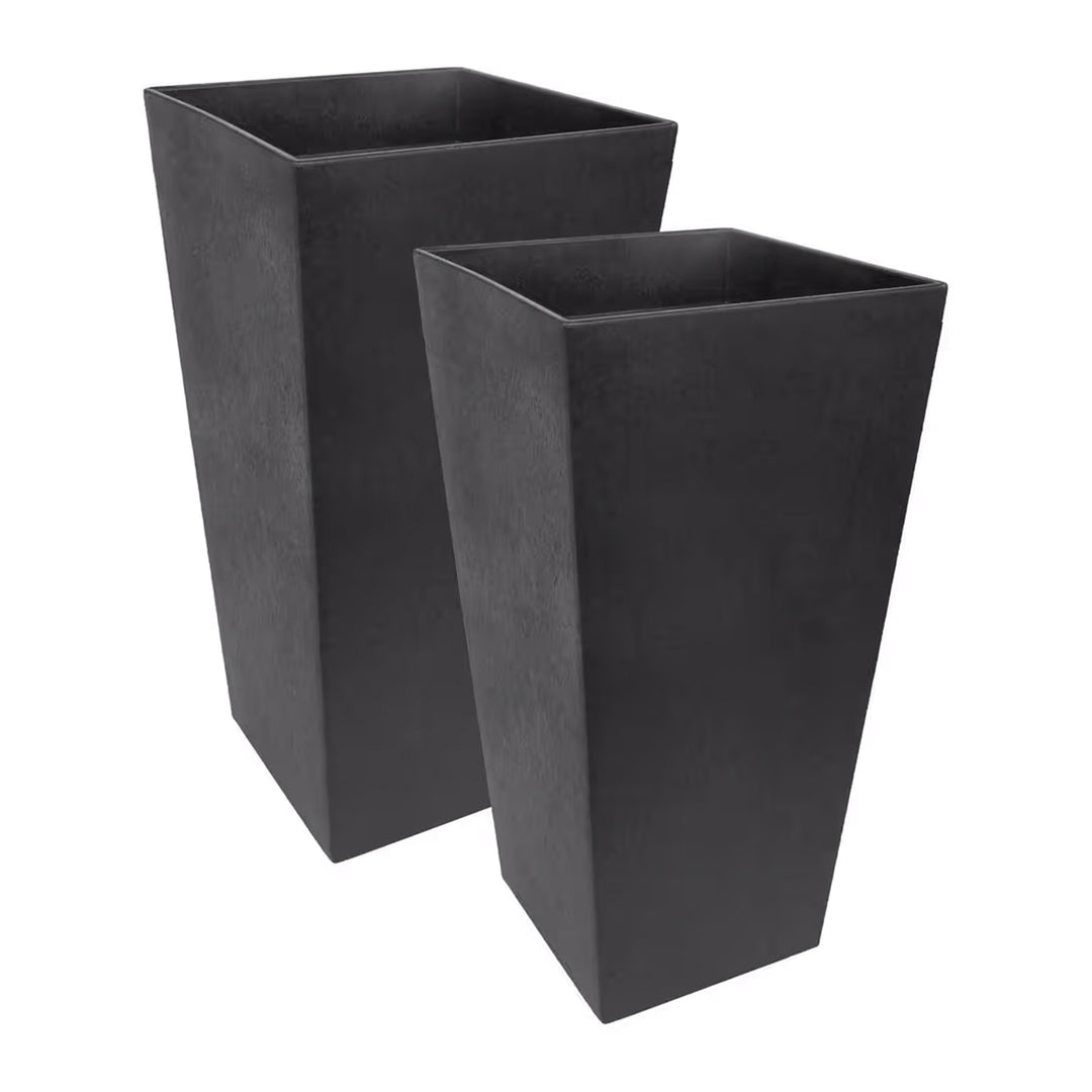 Tierra 2pk Indoor Outdoor 28 Inch Self Watering Planters, Sonata (Open Box)