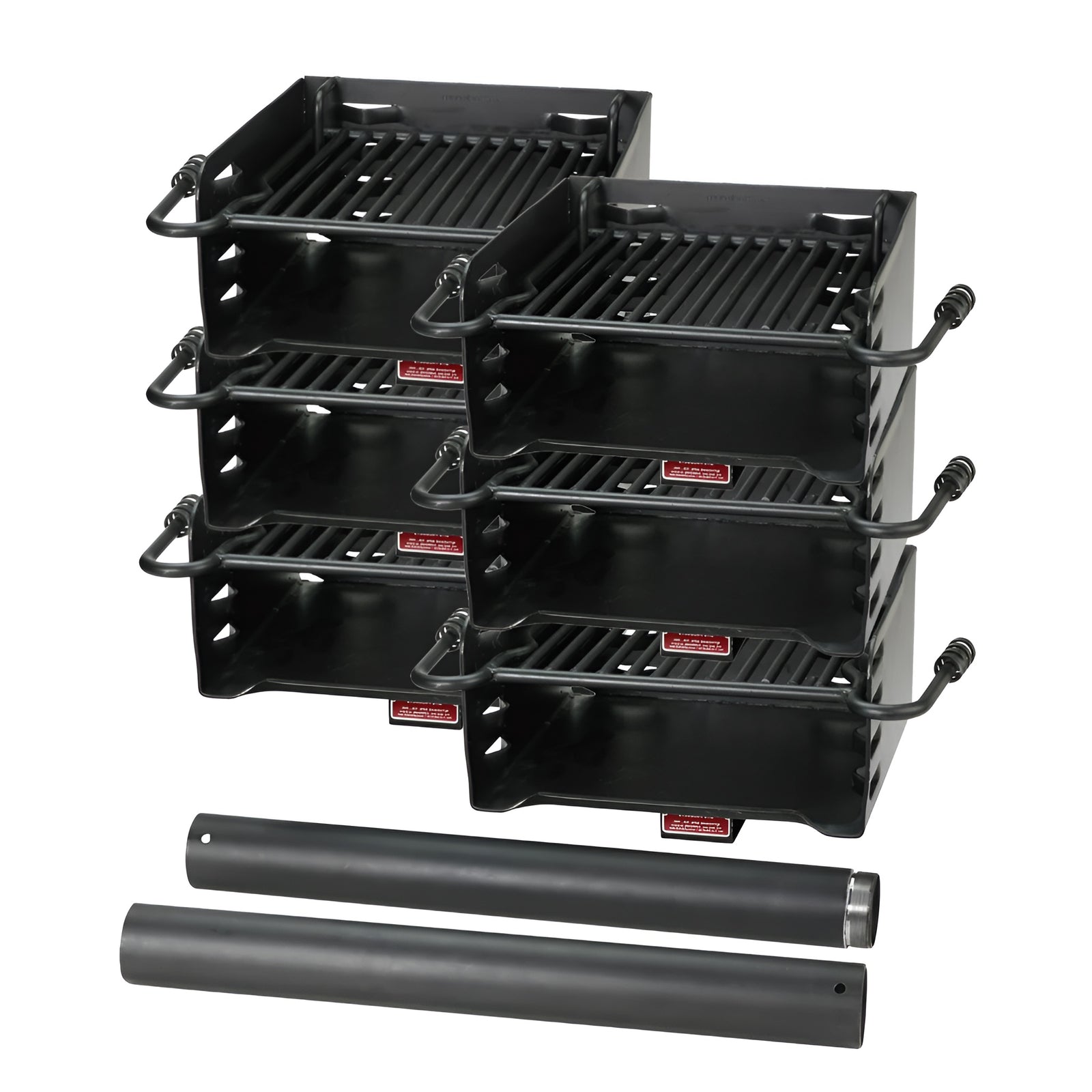Pilot Rock H-16 B6X2 Park Style Outdoor BBQ Charcoal Grill w/ Swivel, 6 Pack - VMInnovations