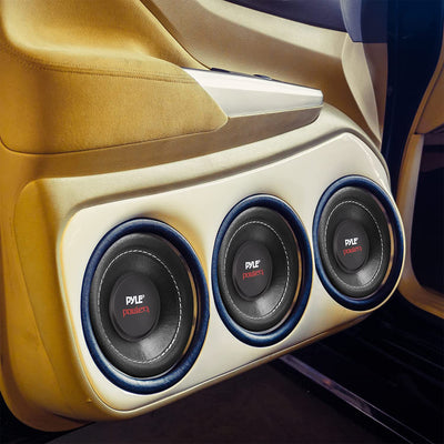 Pyle 8 Inch 1600W DVC 4 Ohm Car Audio Subwoofer Speaker Set, Black (2 Pack) - VMInnovations