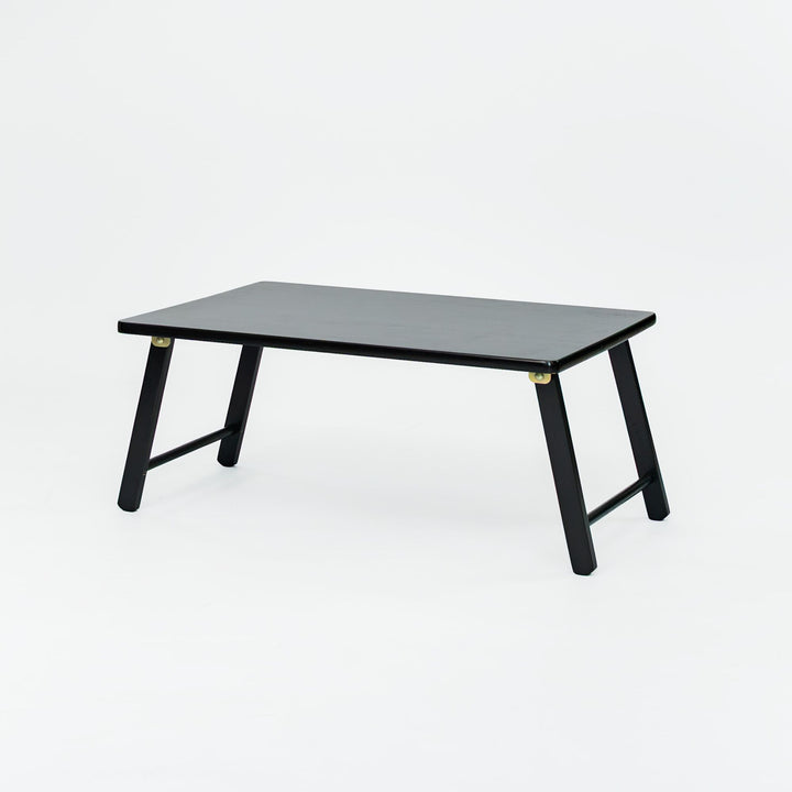 PJ Wood Folding Laptop Desk Tray Portable Bed Table for Computer Work, Black
