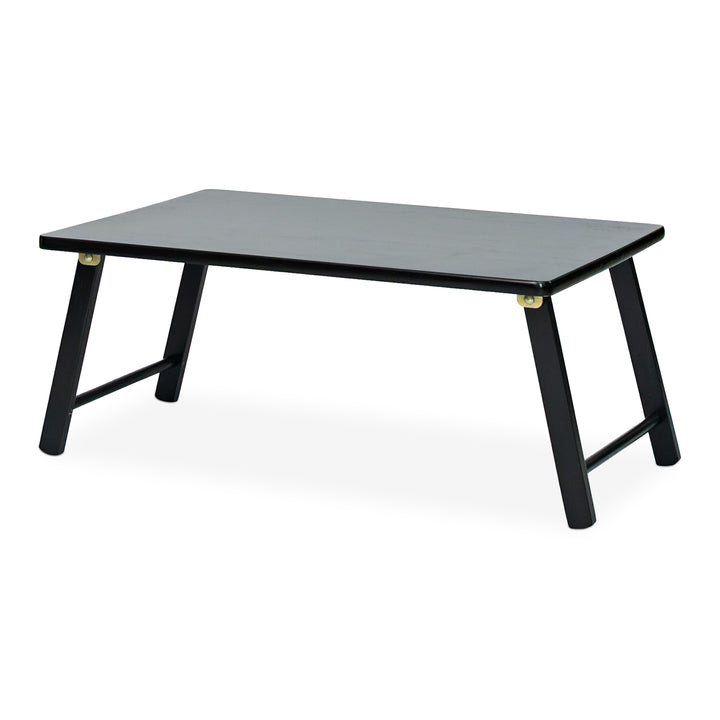 PJ Wood Folding Laptop Desk Tray Bed Table for Computer Work, Black (Open Box)