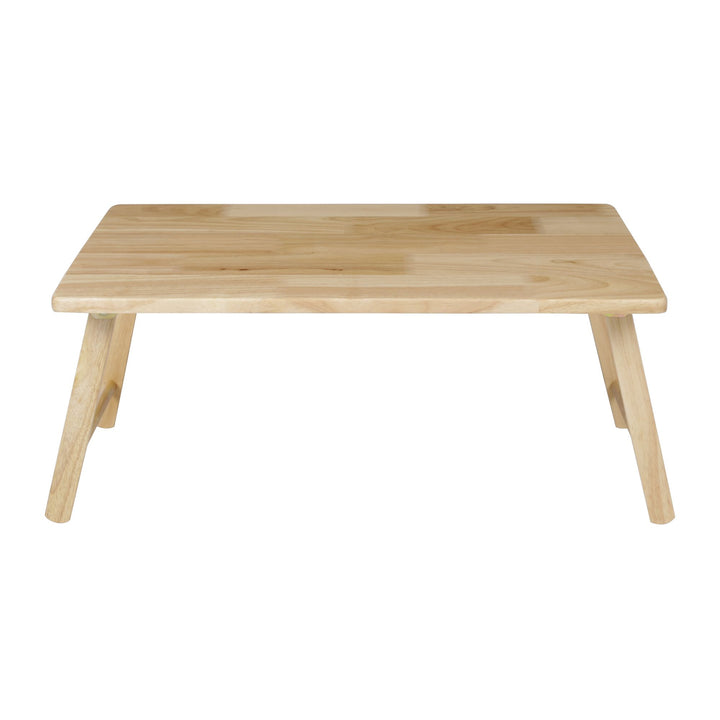 PJ Wood Folding Laptop Desk Tray Portable Bed Table for Computer Work, Natural