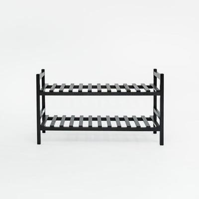 PJ Wood Stackable Wood Shoe Rack Organizer Shelf Closet Bedroom(Open Box) - VMInnovations
