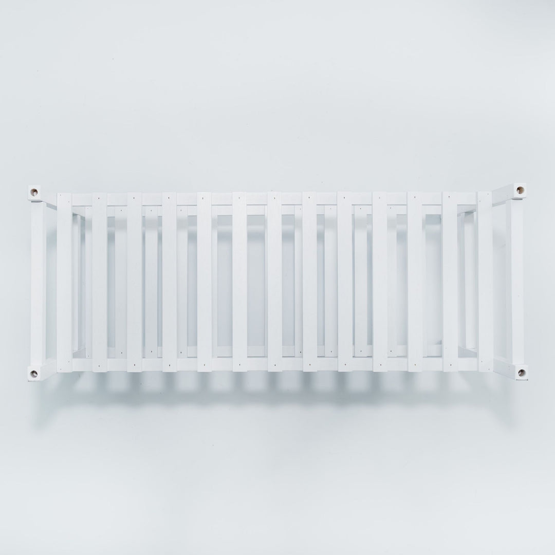 PJ Wood Stackable Wood Shoe Rack Organizer Shelf Closet Entryway Bedroom, White