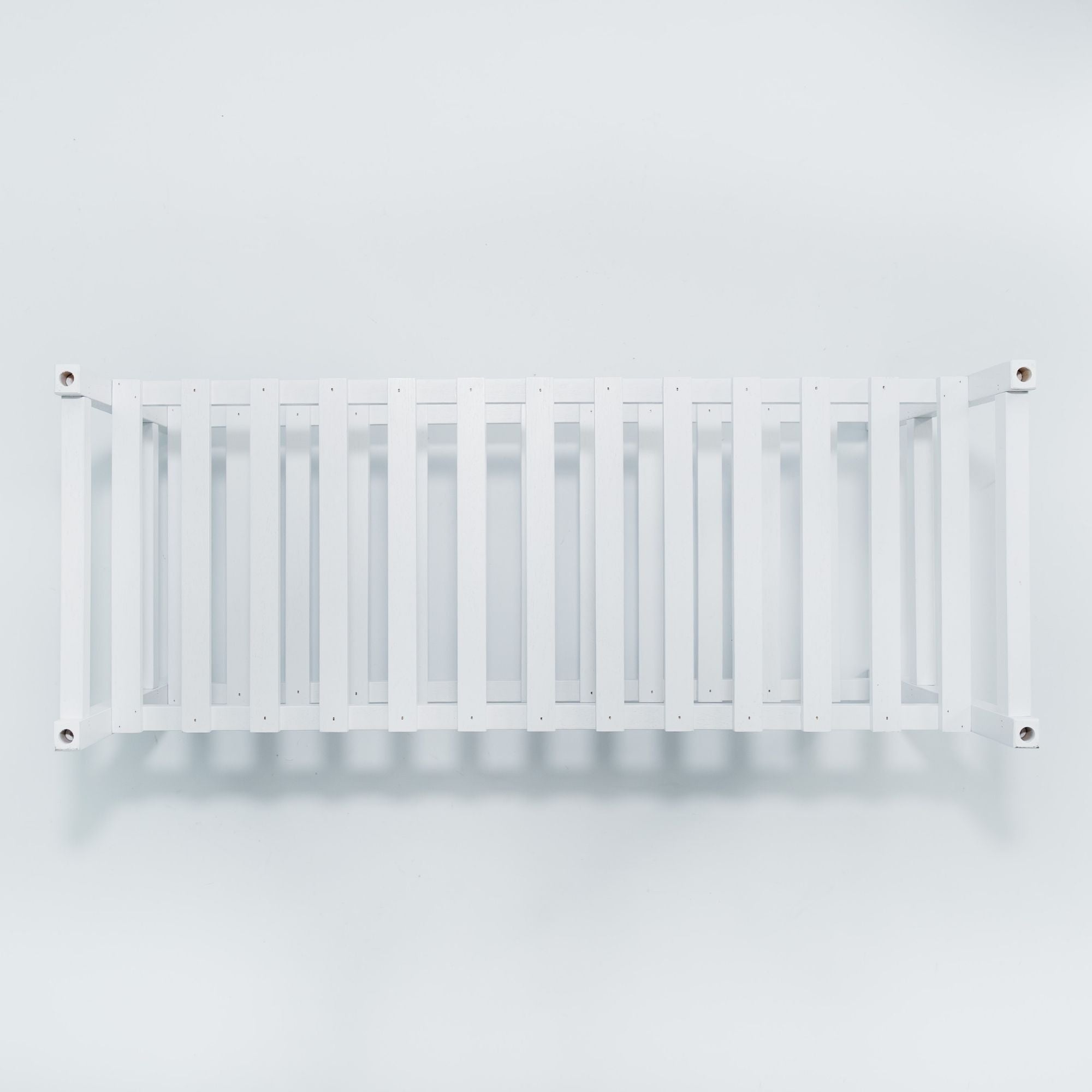 PJ Wood Stackable Wood Shoe Rack Organizer For Closet Bedroom, White (Open Box)