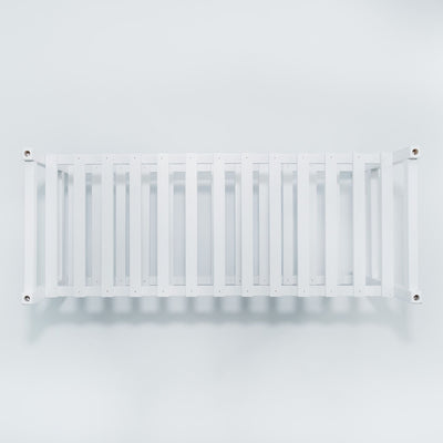 PJ Wood Stackable Wood Shoe Rack Organizer For Closet Bedroom, White (Open Box)