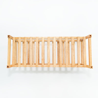 PJ Wood Stackable Wood Shoe Rack Organizer Shelf Closet Entryway Bedroom Natural - VMInnovations
