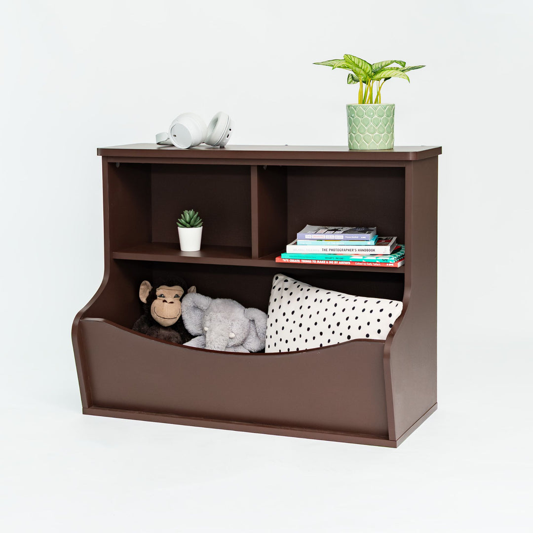 PJ Wood Bookcase, Store or Display Books of Different Sizes (Open Box)