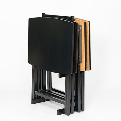 PJ Wood 5 Pack XL Oversize Tray Table Set for Living Room or Kitchen (Used) - VMInnovations