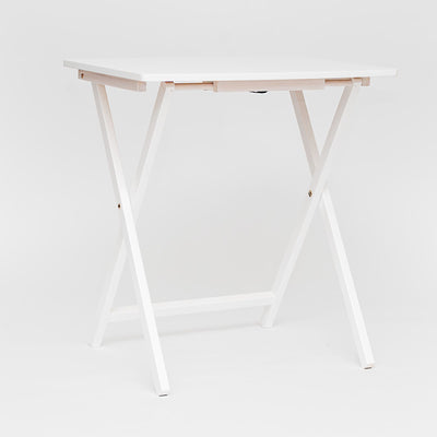 PJ Wood 5 Pack XL Oversize Tray Table Set for Living Room or Kitchen Wht (Used) - VMInnovations