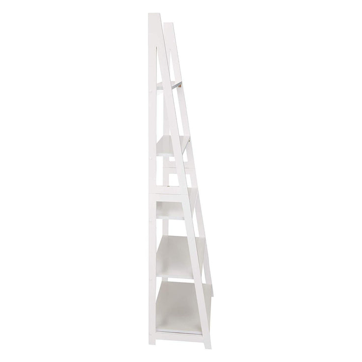 PJ Wood 5 Tier Wooden Ladder Shelf Organizer Bookcase Display Stand (Open Box)