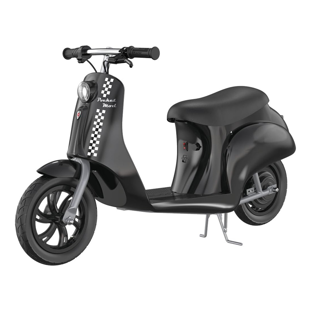 Razor Pocket Mod - Miniature Euro-Style Electric Scooter for Ages 8+, Onyx-Black
