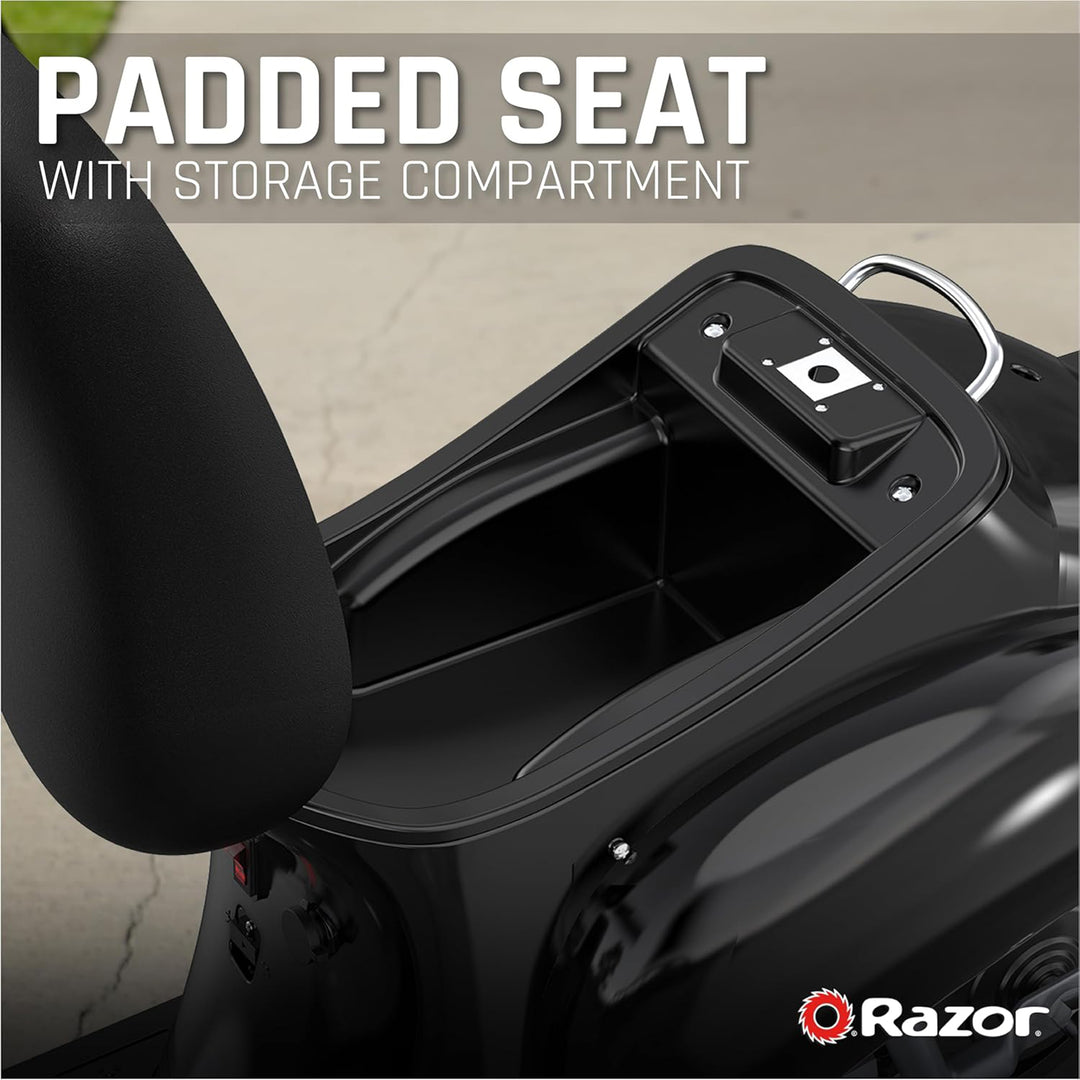 Razor Pocket Mod - Miniature Euro-Style Electric Scooter for Ages 8+, Onyx-Black