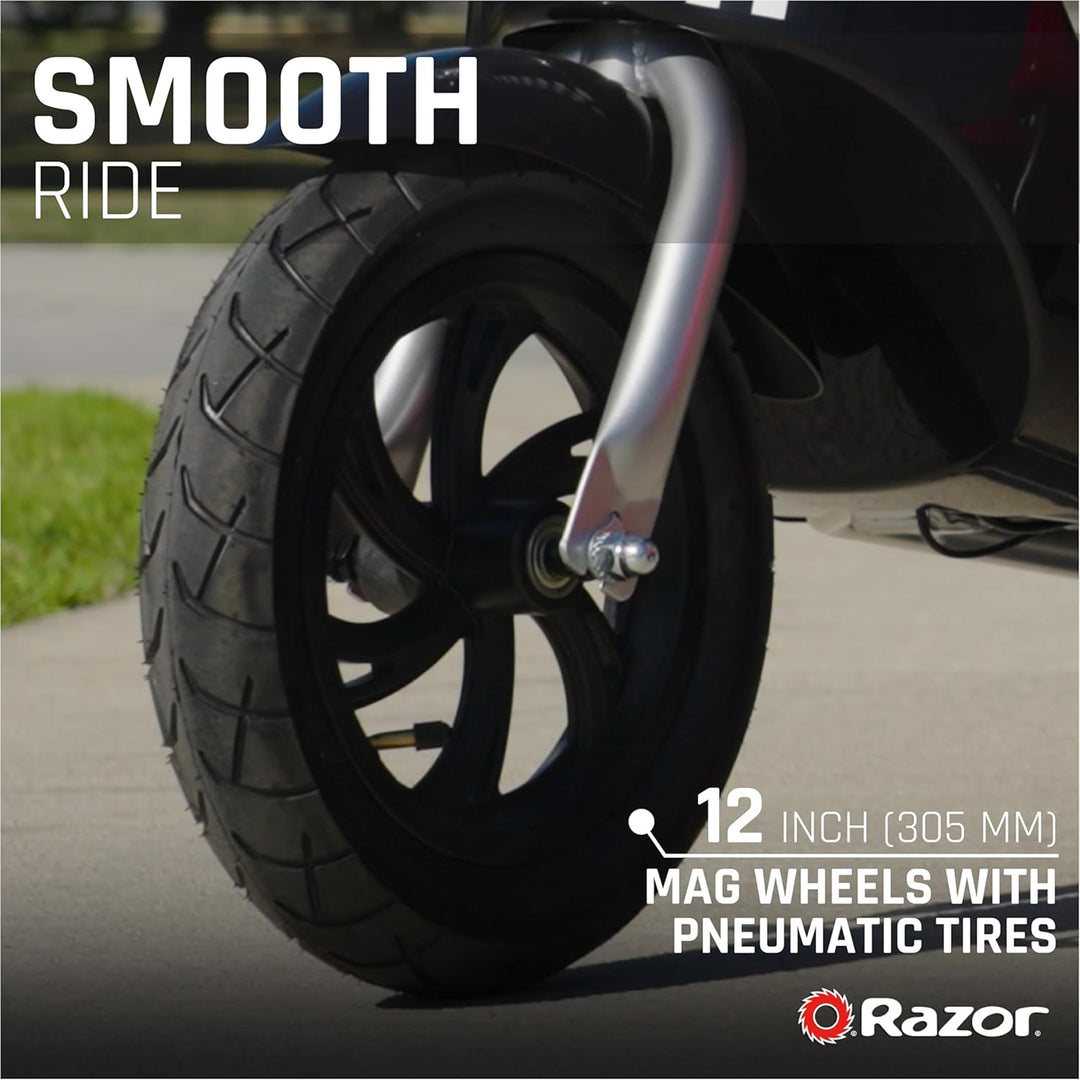 Razor Pocket Mod - Miniature Euro-Style Electric Scooter for Ages 8+, Onyx-Black
