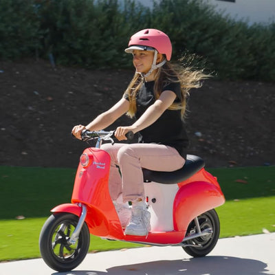 Razor Pocket Miniature Euro-Style Electric Scooter for Ages 8+, Red (Open Box)