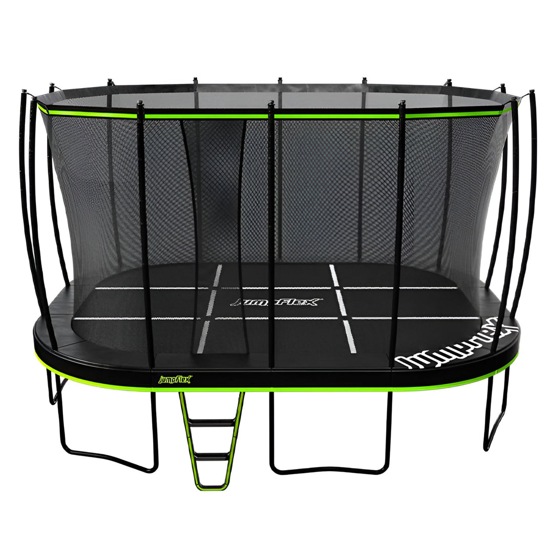 JumpFlex MEGA 17' Trampoline Outdoor Jumping Play Set w/ SMARTSHADE Canopy Cover - VMInnovations