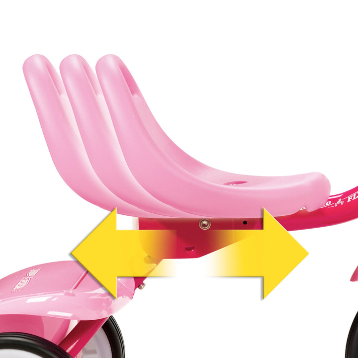 Radio Flyer 415PS Kids Readily Assembled Fold 2 Go Trike with Storage Bin, Pink