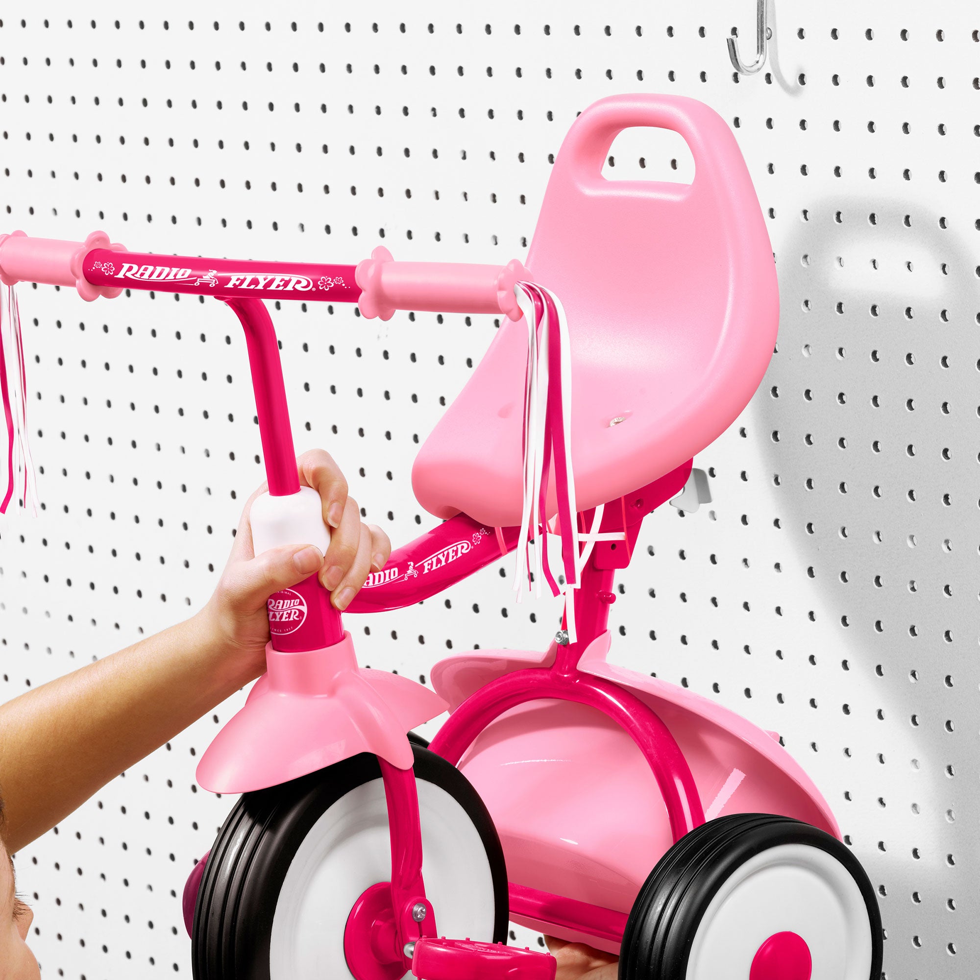 Radio Flyer Kids Readily Assembled Fold 2 Go Trike with Storage Bin, Pink (Used) - VMInnovations