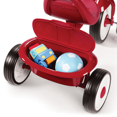 Radio Flyer Kids Readily Assembled Fold 2 Go Trike with Storage Bin, Red (Used)