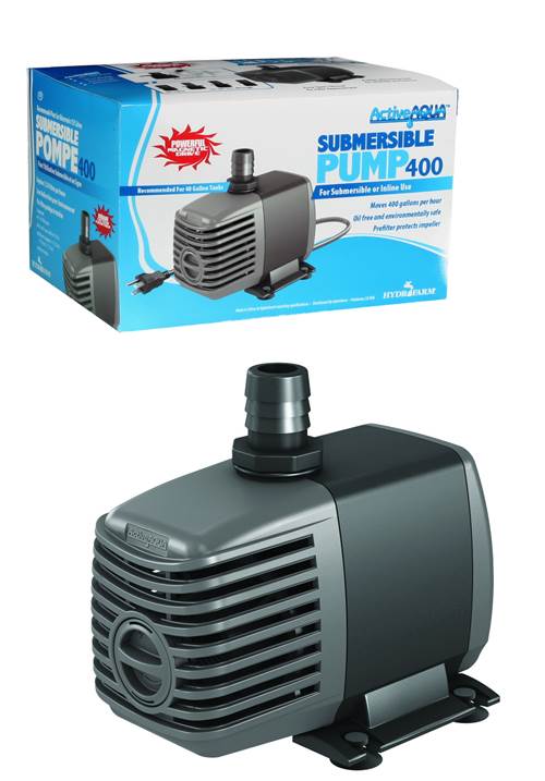 Hydrofarm AAPW400 Active Aqua 400 GPH Submersible Aquarium Water Pump (2 PK)