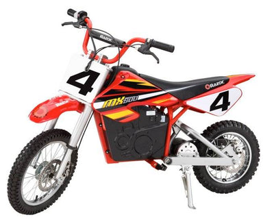 Razor MX500 Dirt Rocket 36V Electric Toy Dirt Bike & Full Face Youth Helmet, Red