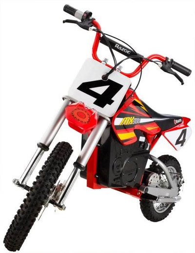 Razor MX500 Dirt Rocket 36V Electric Toy Dirt Bike & Full Face Youth Helmet, Red