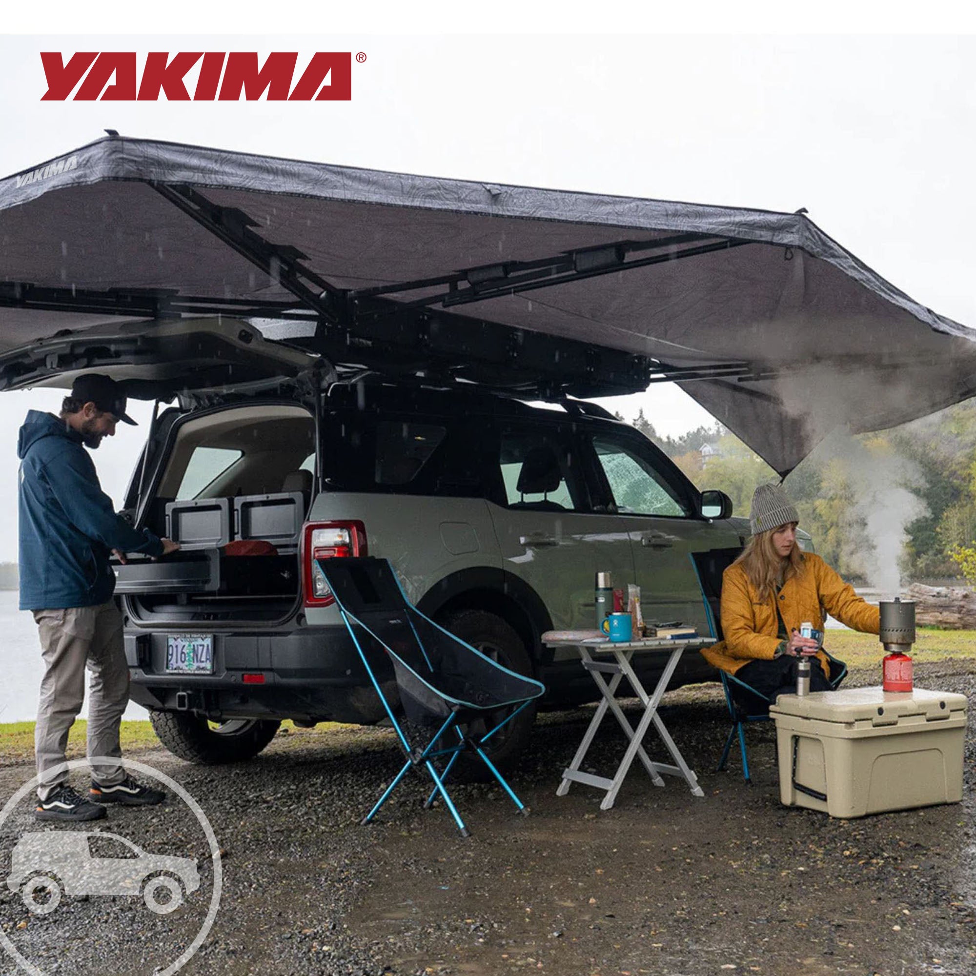 Yakima OverNOut 270 XL Awning, Opens on Right Side with 132 Sq. Ft. Coverage - VMInnovations
