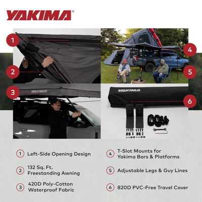 Yakima OverNOut 270 XL Awning, Opens on Left Side with 132 Sq. Ft. Coverage - VMInnovations