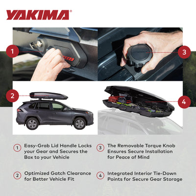 Yakima CBX 16 RoofTop Cargo Rugged Carrier Box for StreamLine Crossbar(Open Box) - VMInnovations