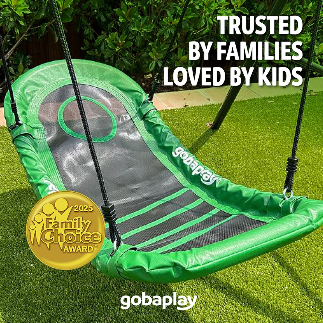 gobaplay Outdoor Swing Set Frame with Bars & gobaplay Boat Swing Platform Saucer - VMInnovations
